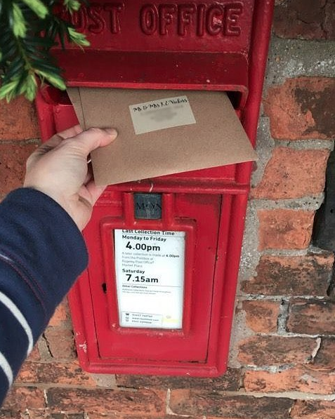 Alice's bespoke tipi wedding invitations ready to post