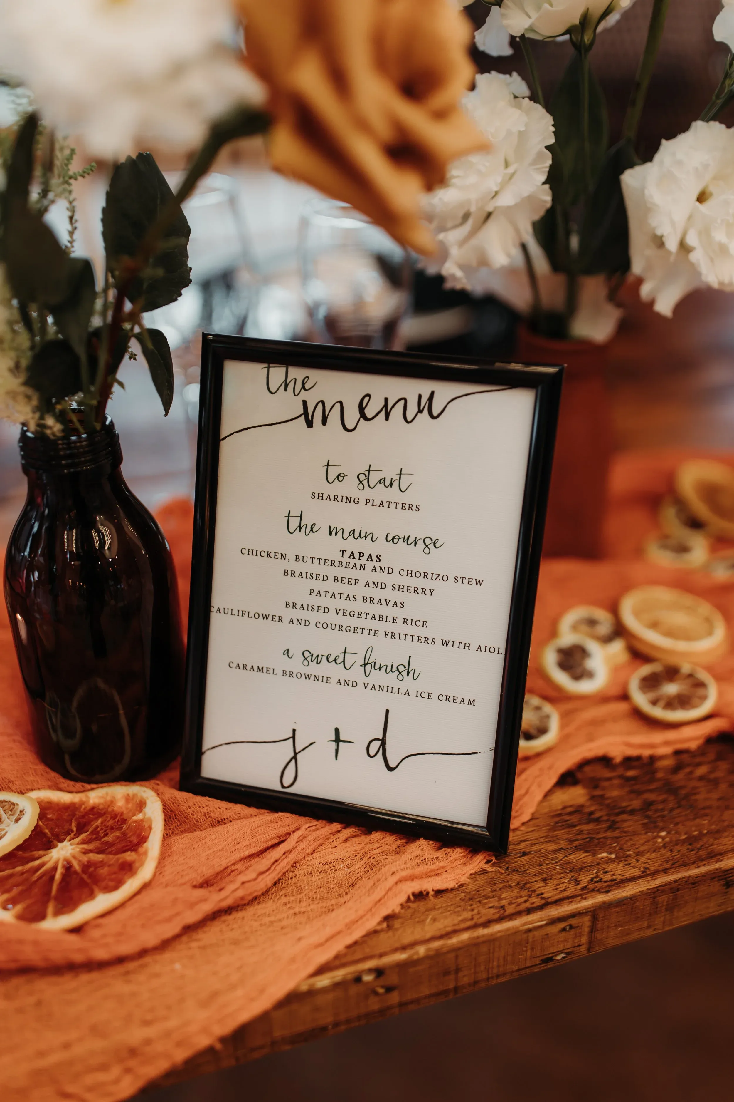 Framed Menu print