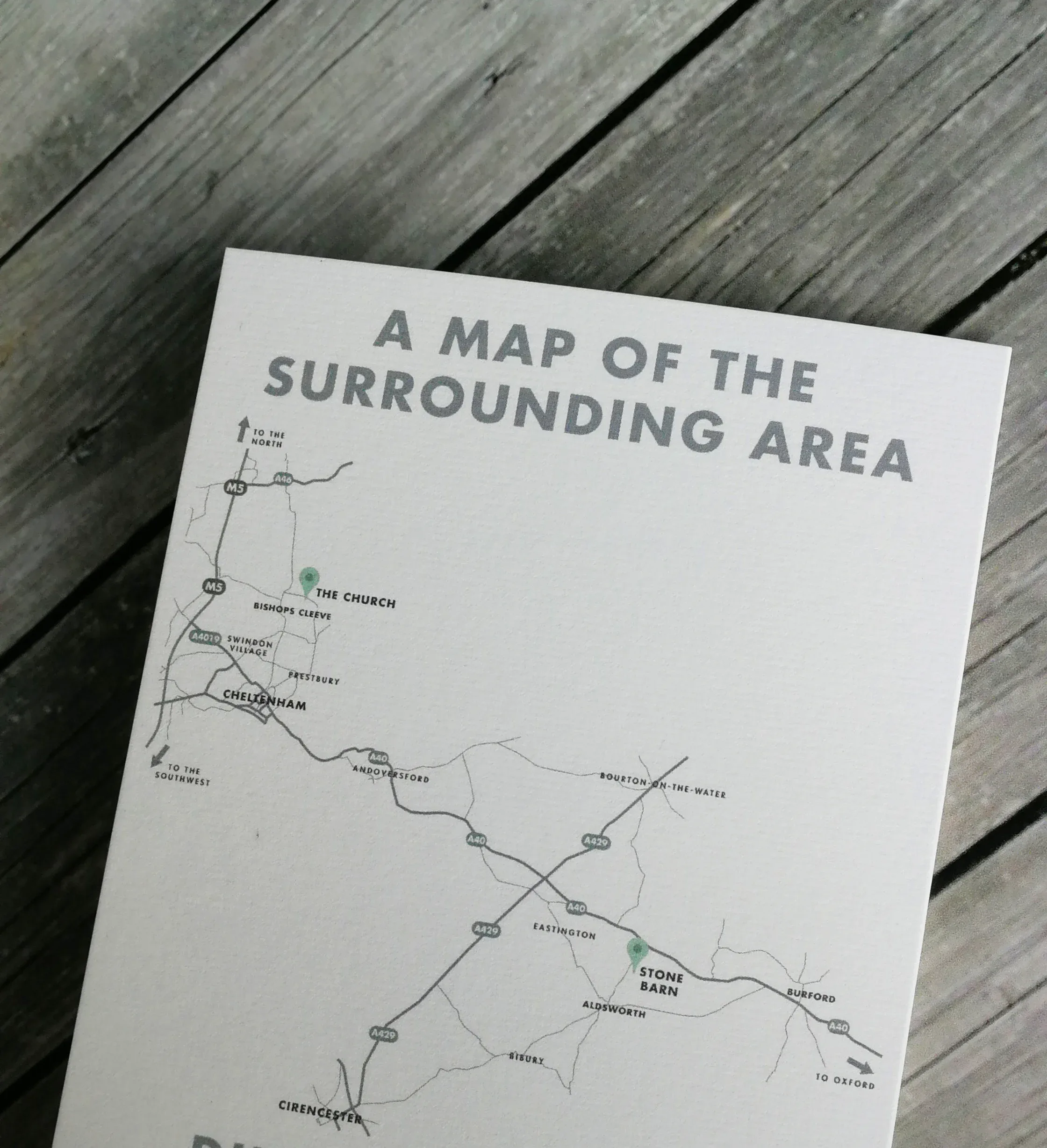 Hand-drawn wedding map illustration