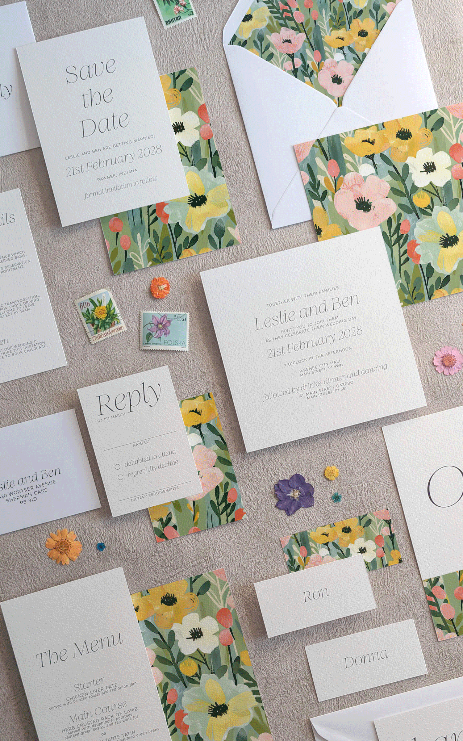 Studio Floral Wedding Invitation Suite