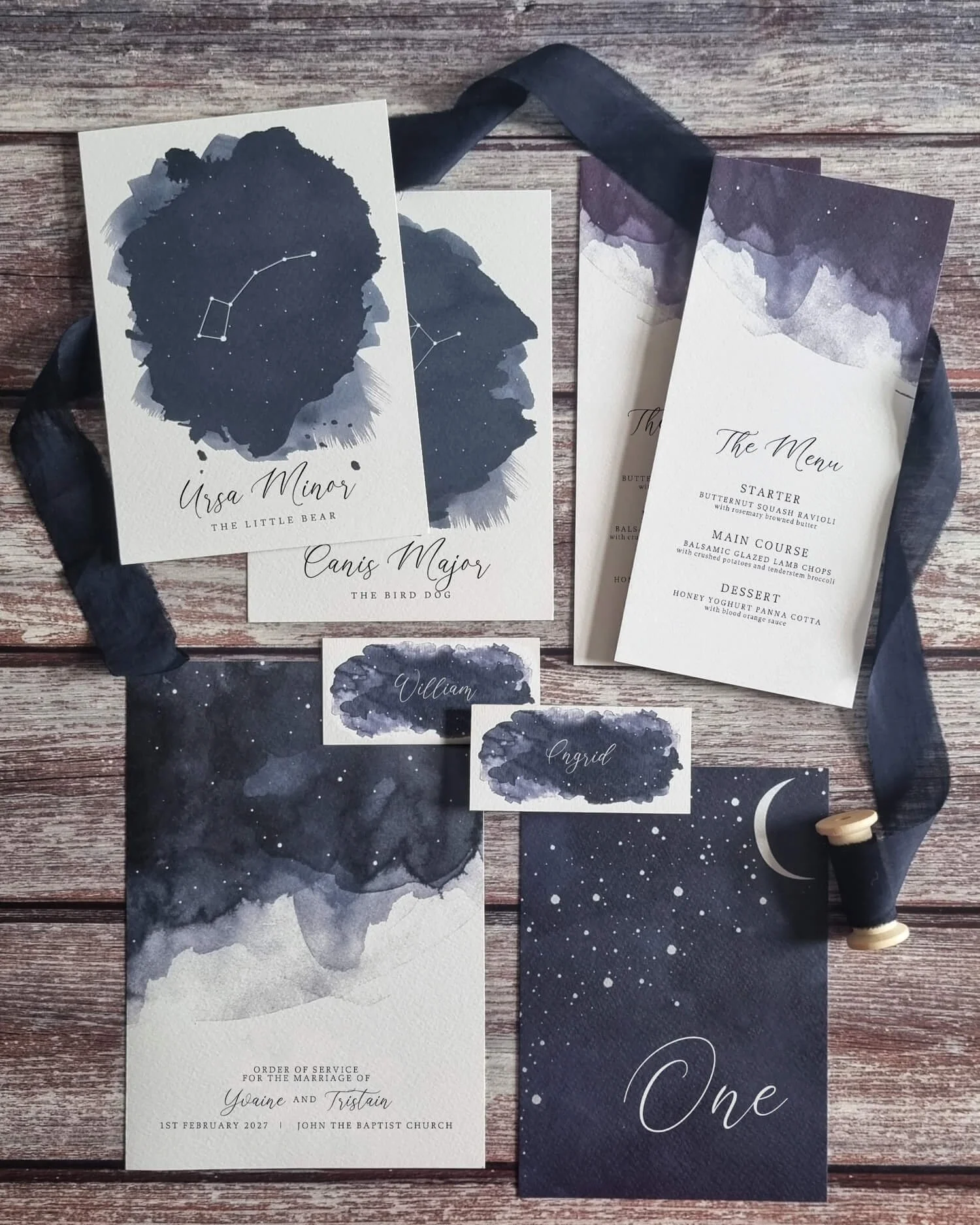 Starry Night celestial On the Day stationery