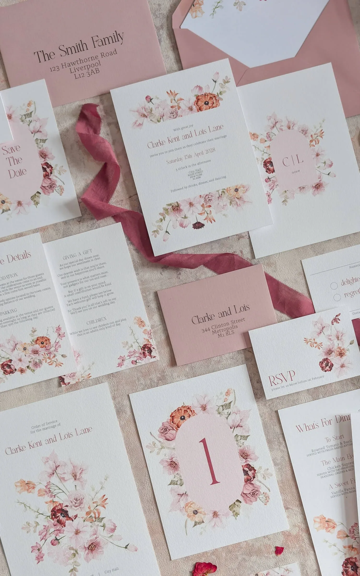 The Dusty Pink Floral Collection