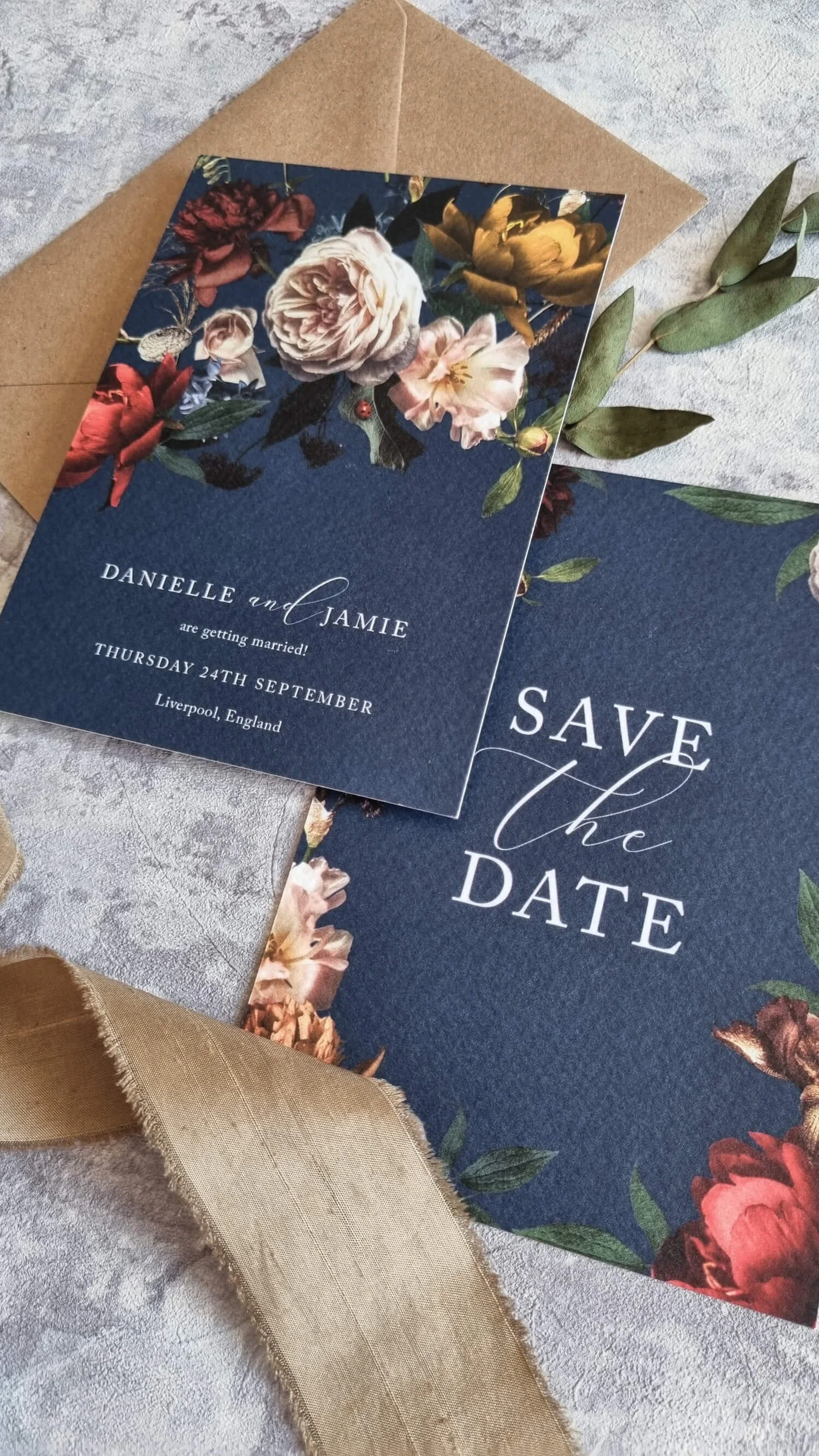 Dutch Masters Floral Save the Date