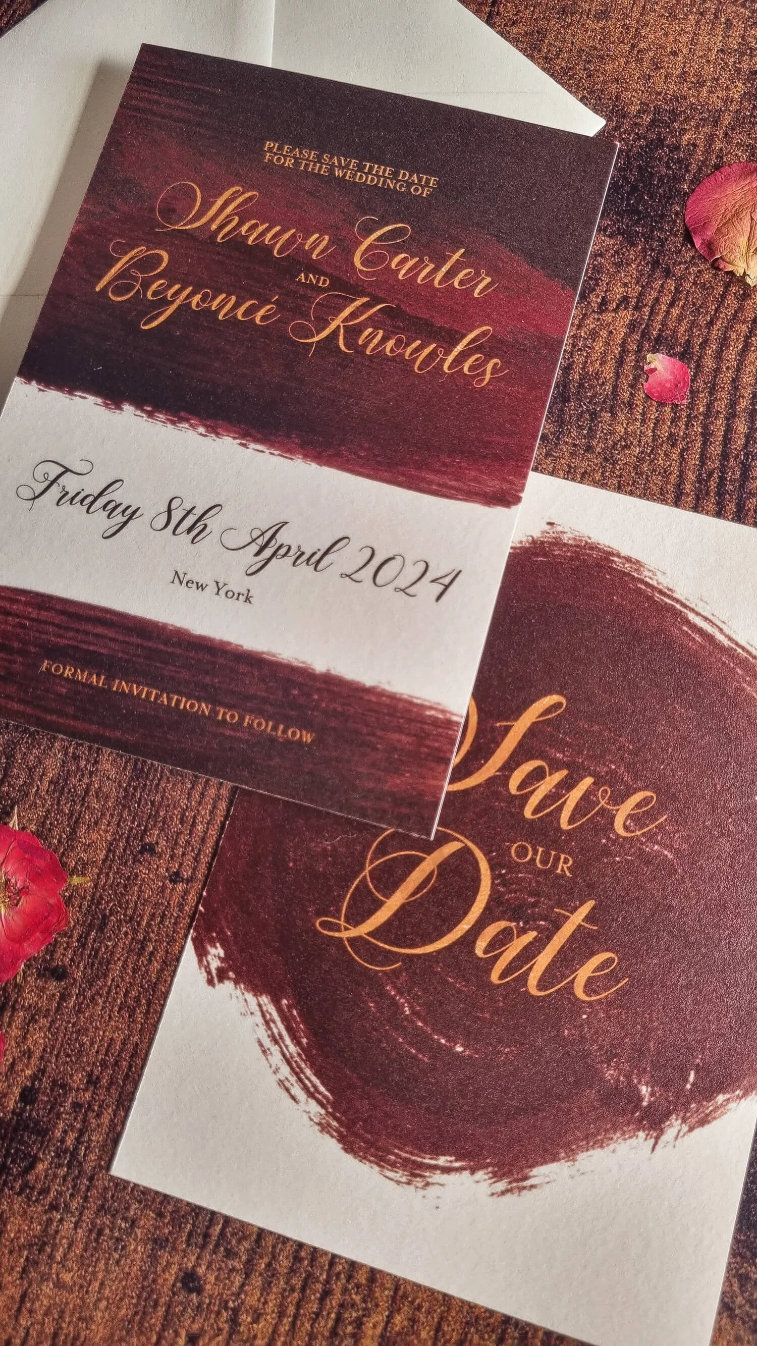 Marsala Wine Save the Dates