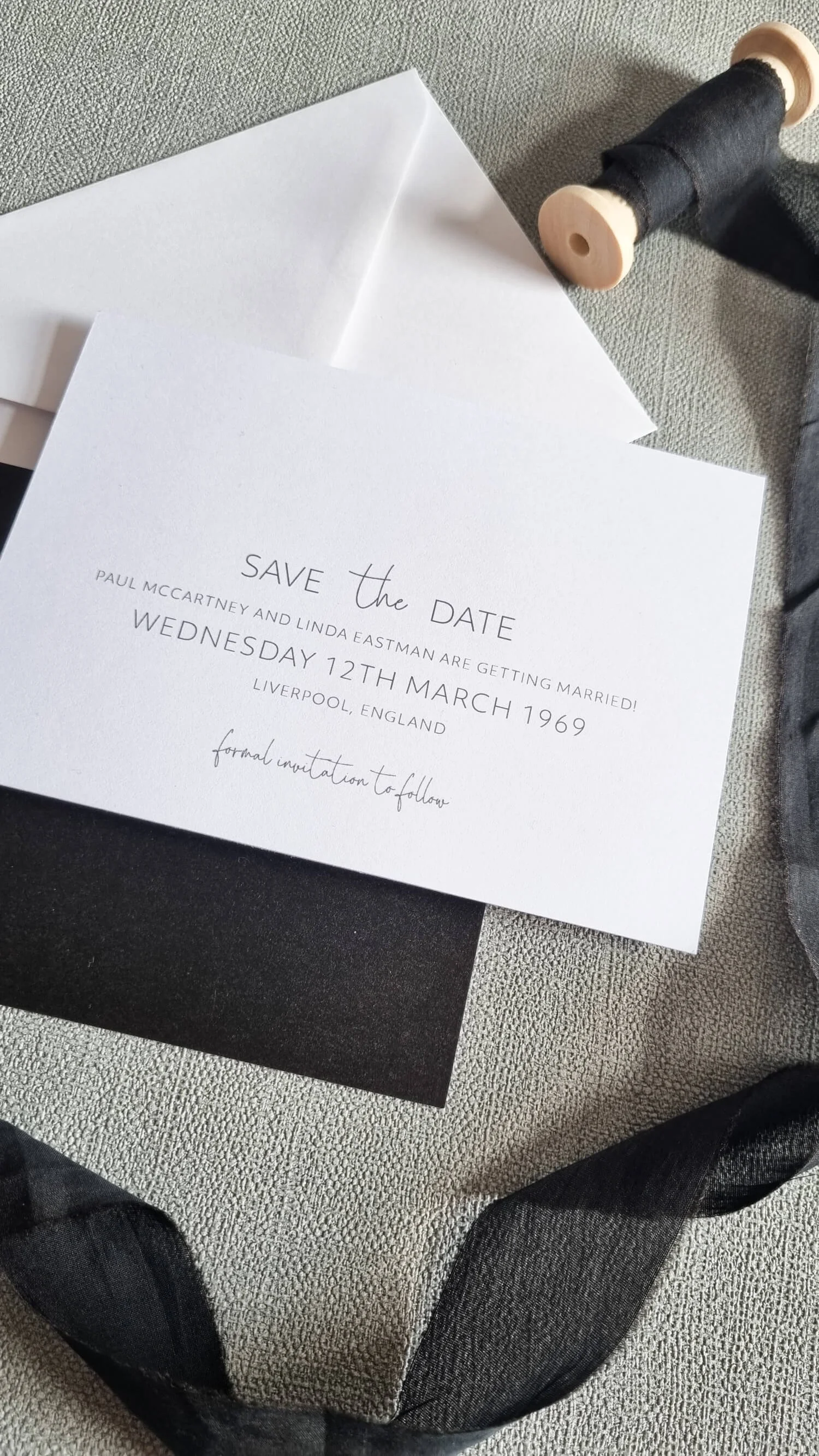 Minimal Monochrome Save the Dates