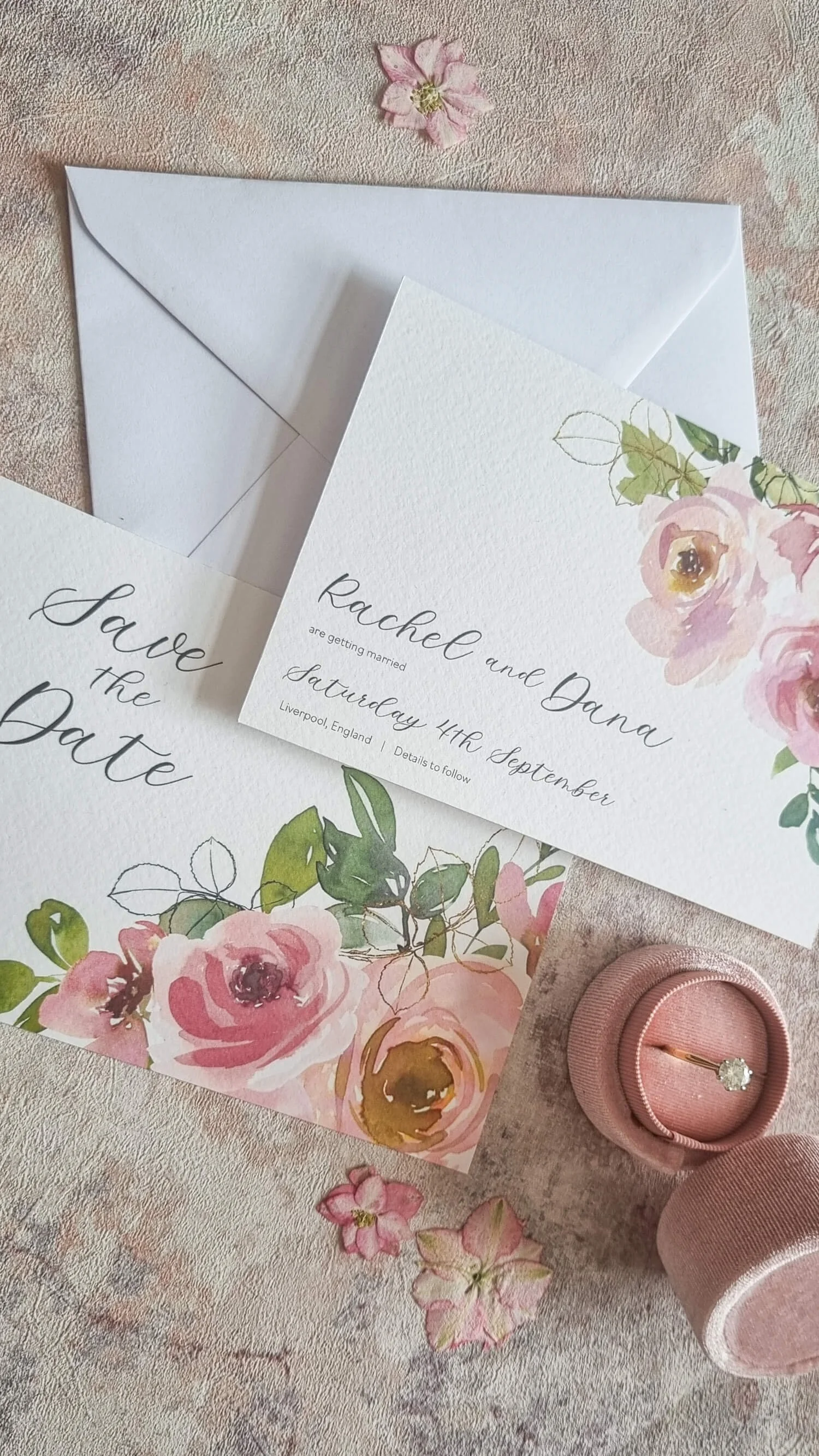 Pretty in Pink Save the Dates