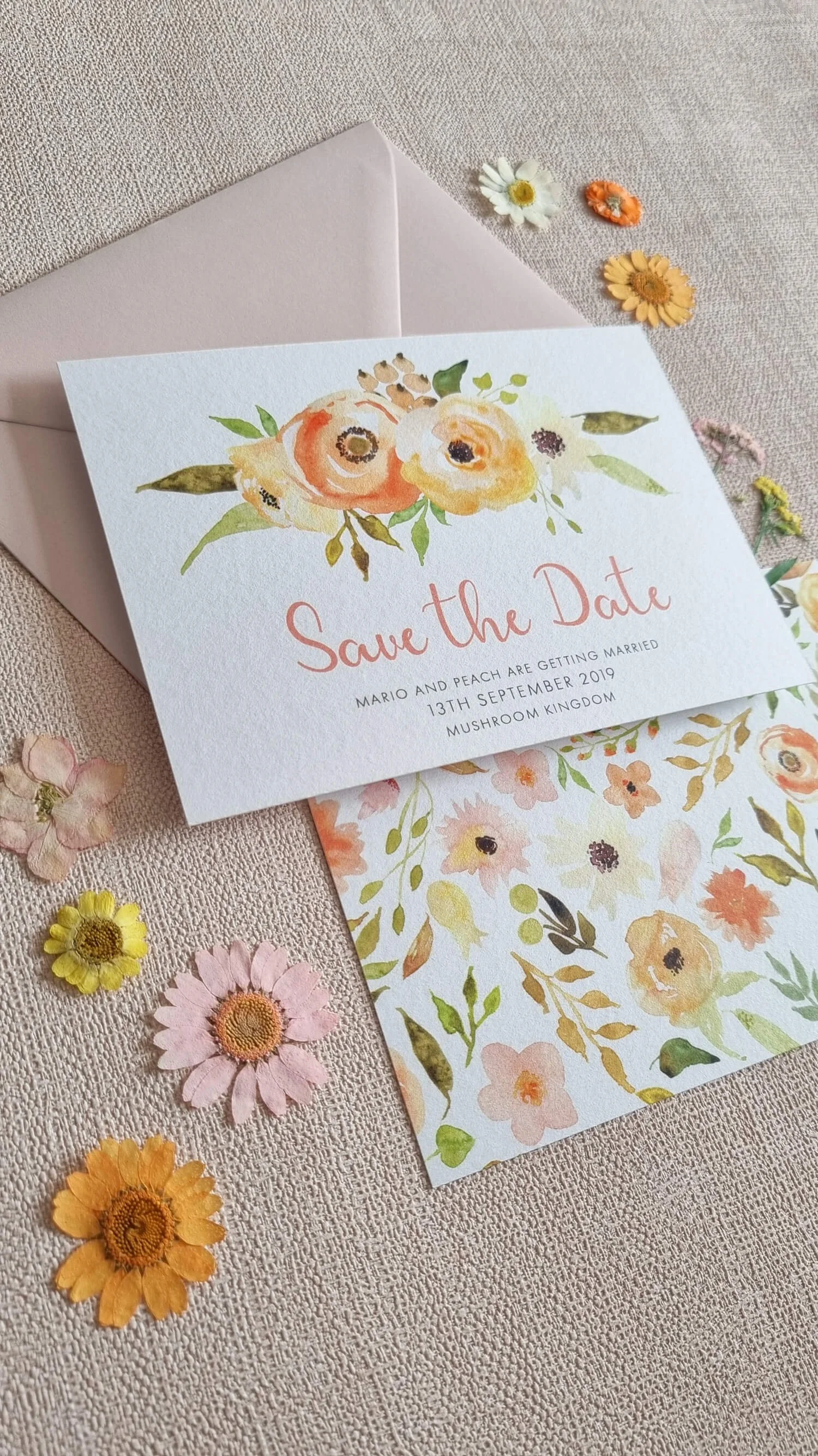 Spring Floral Save the Dates